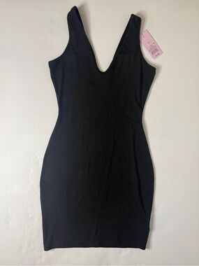 wild fable Black V-Neck Mini Bodycon Dress